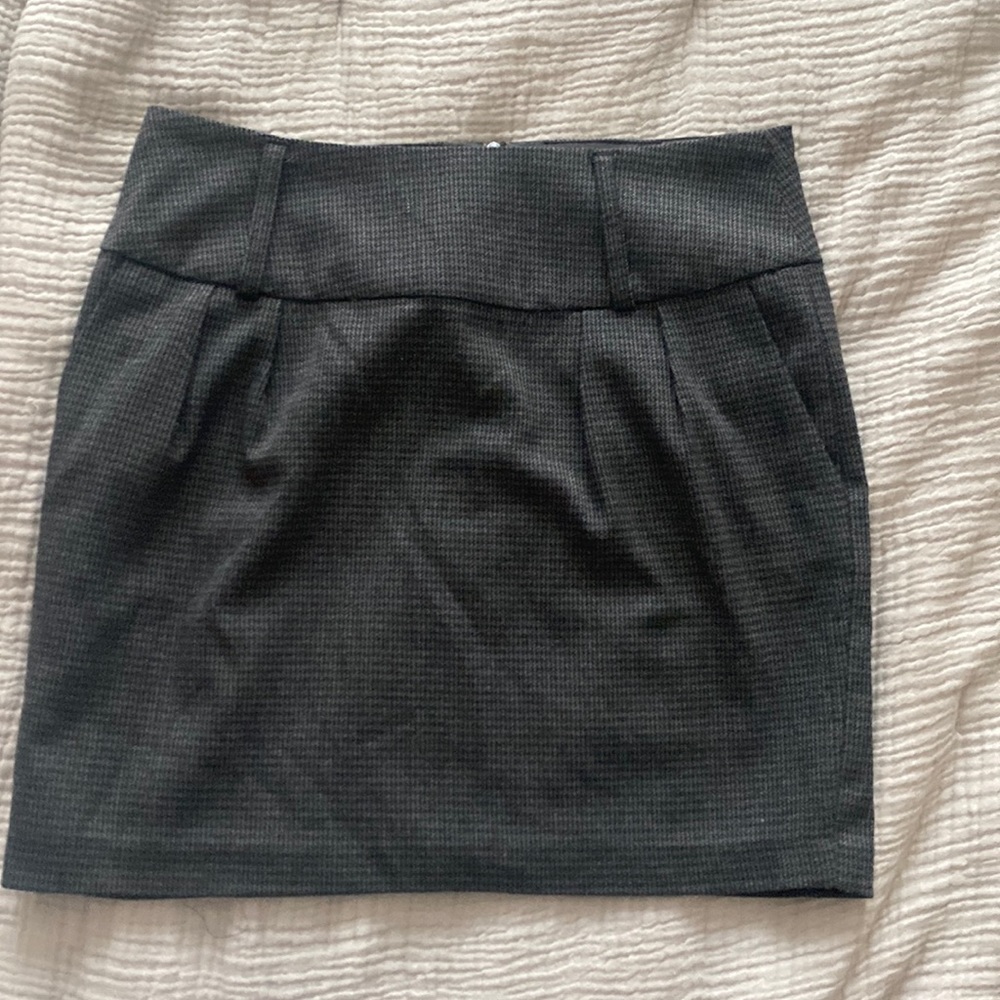 Dark Gray wool/pencil mini skirt